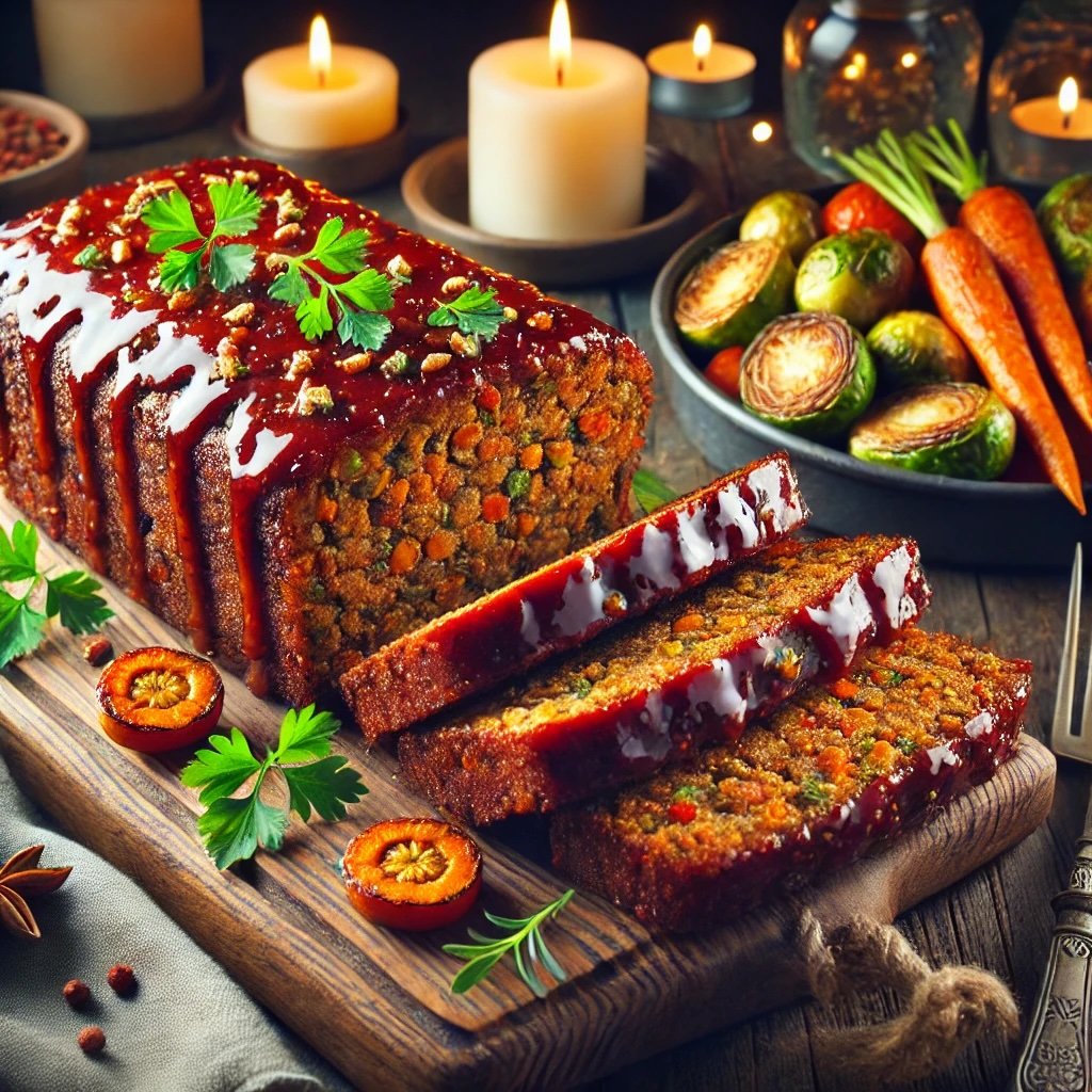 Lentil Loaf with Maple Glaze