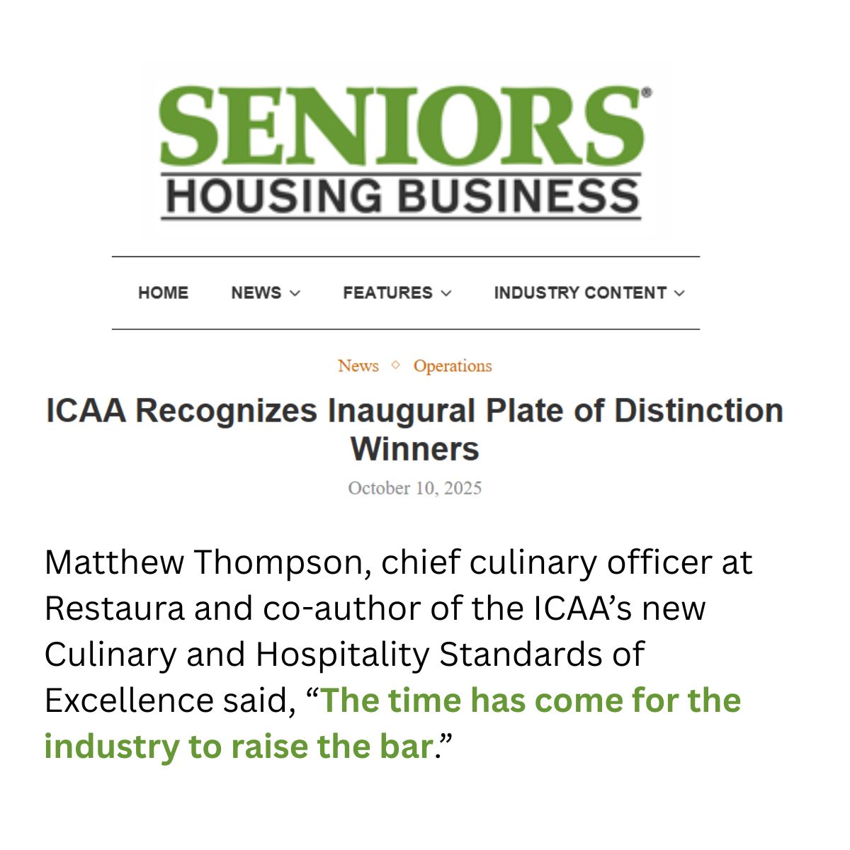 ICAA Recognizes Inaugural Plate of Distinction Winners