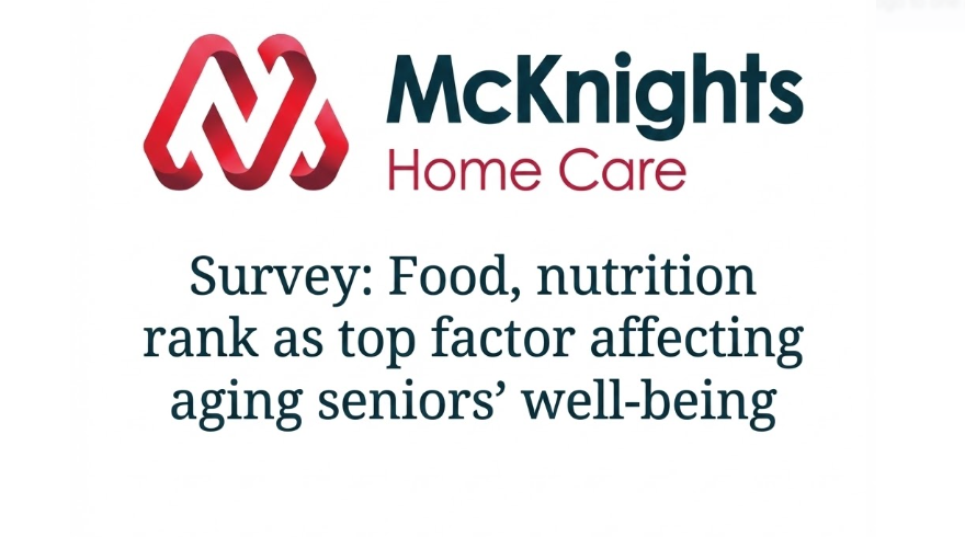 Survey: Food, nutrition rank as top factor affecting aging seniors’ well-being